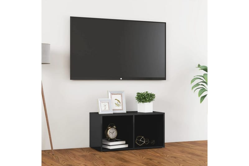 TV-benk høyglans grå 72x35x36,5 cm sponplate - Grå - Møbler - Mediamøbel & tv møbel - TV-benk & mediabenk