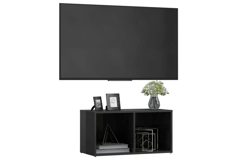 TV-benk høyglans grå 72x35x36,5 cm sponplate - Grå - Møbler - Mediamøbel & tv møbel - TV-benk & mediabenk