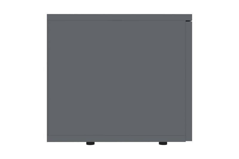 TV-benk høyglans grå 80x34x30 cm sponplate - TV-benk & mediabenk