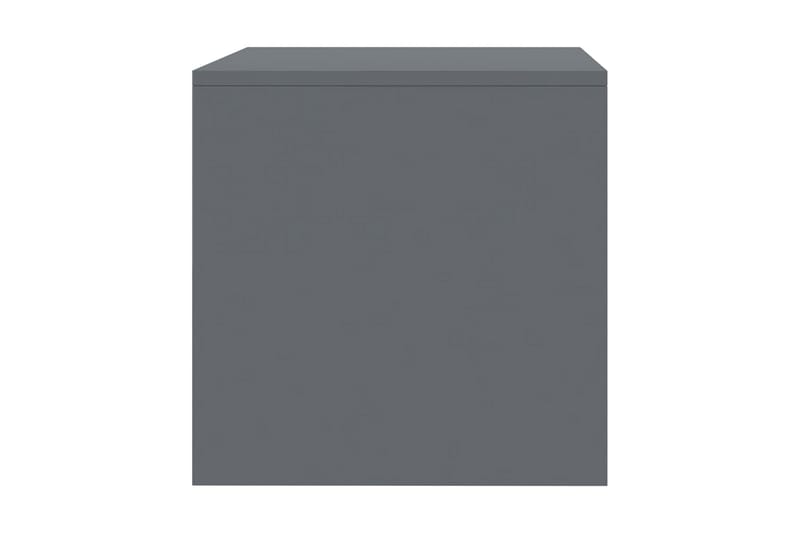 TV-benk høyglans grå 80x40x40 cm sponplate - Grå - TV-benk & mediabenk
