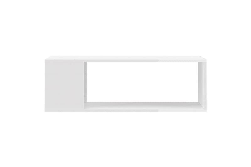TV-benk høyglans hvit 100x24x32 cm sponplate - Hvit - Møbler - Mediamøbel & tv møbel - TV-benk & mediabenk