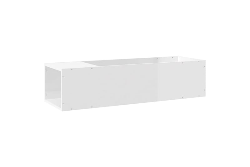 TV-benk høyglans hvit 100x24x32 cm sponplate - Hvit - TV-benk & mediabenk