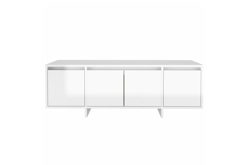 TV-benk høyglans hvit 120x30x40,5 cm sponplate - Hvit - Møbler - Mediamøbel & tv møbel - TV-benk & mediabenk