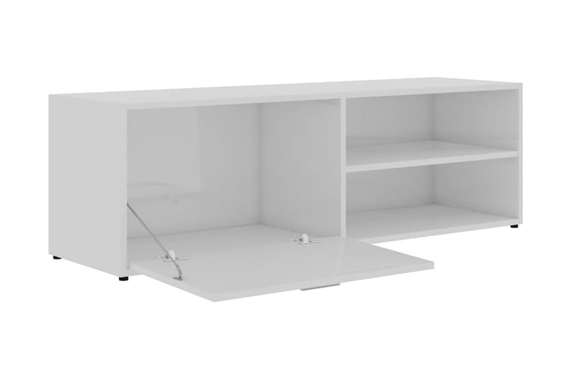 TV-benk høyglans hvit 120x34x37 cm sponplate - Hvit - Møbler - Mediamøbel & tv møbel - TV-benk & mediabenk