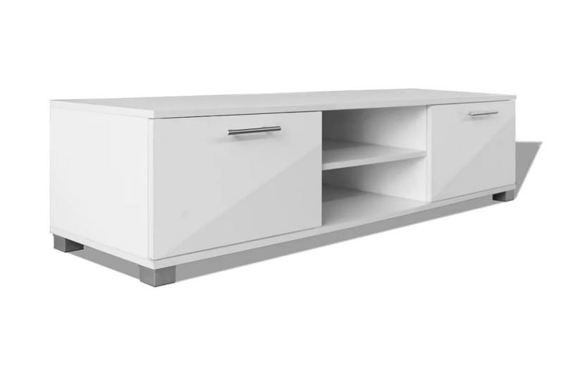 TV-benk høyglans hvit 120x40,3x34,7 cm - Hvit - Møbler - Mediamøbel & tv møbel - TV-benk & mediabenk