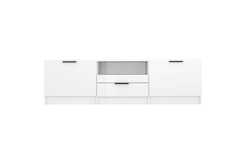 TV-benk høyglans hvit 140x35x40 cm konstruert tre - Hvit - Møbler - Mediamøbel & tv møbel - TV-benk & mediabenk