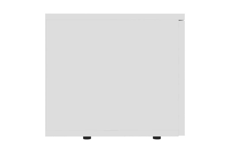 TV-benk høyglans hvit 80x34x30 cm sponplate - TV-benk & mediabenk