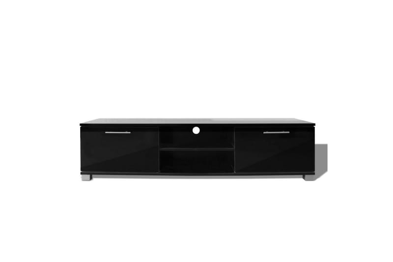 TV-benk høyglans sort 120x40,3x34,7 cm - Svart - Møbler - Mediamøbel & tv møbel - TV-benk & mediabenk