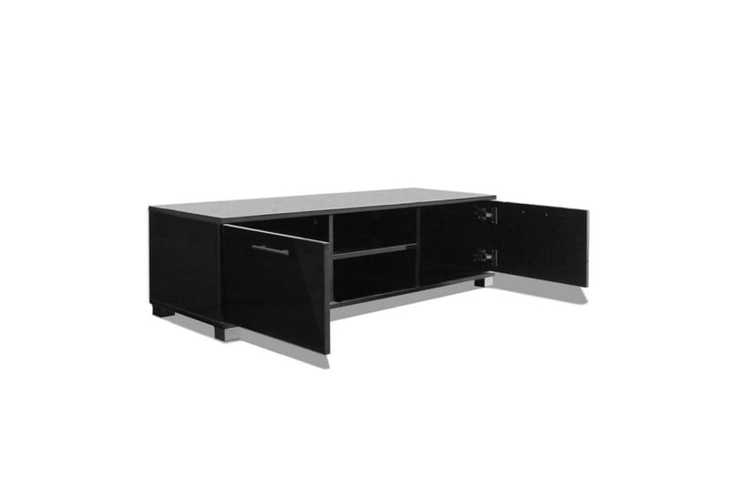 TV-benk høyglans sort 120x40,3x34,7 cm - Svart - Møbler - Mediamøbel & tv møbel - TV-benk & mediabenk