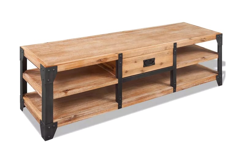 TV-benk heltre akasie 140x40x45 cm - Brun - Møbler - Mediamøbel & tv møbel - TV-benk & mediabenk