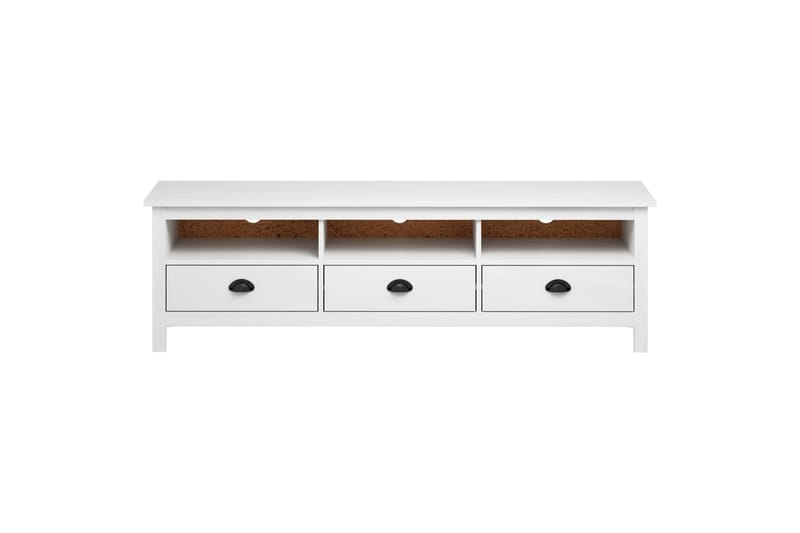 TV-benk Hill Range hvit 158x40x47 cm heltre furu - Møbler - Mediamøbel & tv møbel - TV-benk & mediabenk
