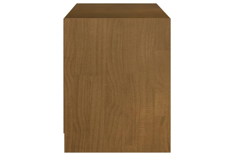 TV-benk honningbrun 104x33x41 cm heltre furu - Brun - TV-benk & mediabenk