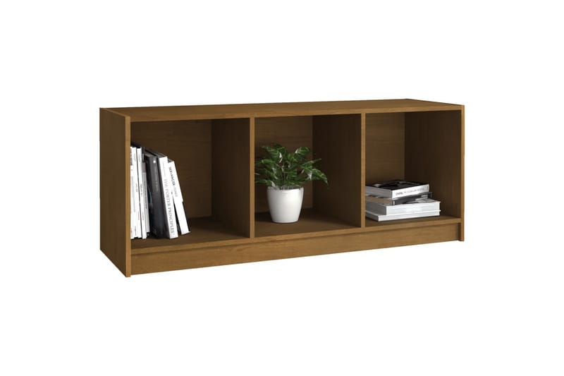 TV-benk honningbrun 104x33x41 cm heltre furu - Brun - TV-benk & mediabenk