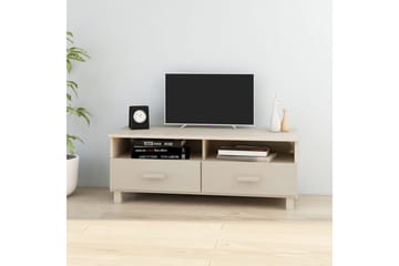 TV-benk honningbrun 106x40x40 cm heltre furu - Brun - Møbler - Mediamøbel & tv møbel - TV-benk & mediabenk