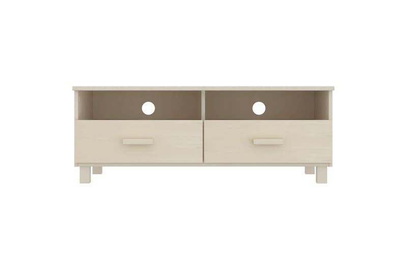 TV-benk honningbrun 106x40x40 cm heltre furu - Brun - Møbler - Mediamøbel & tv møbel - TV-benk & mediabenk