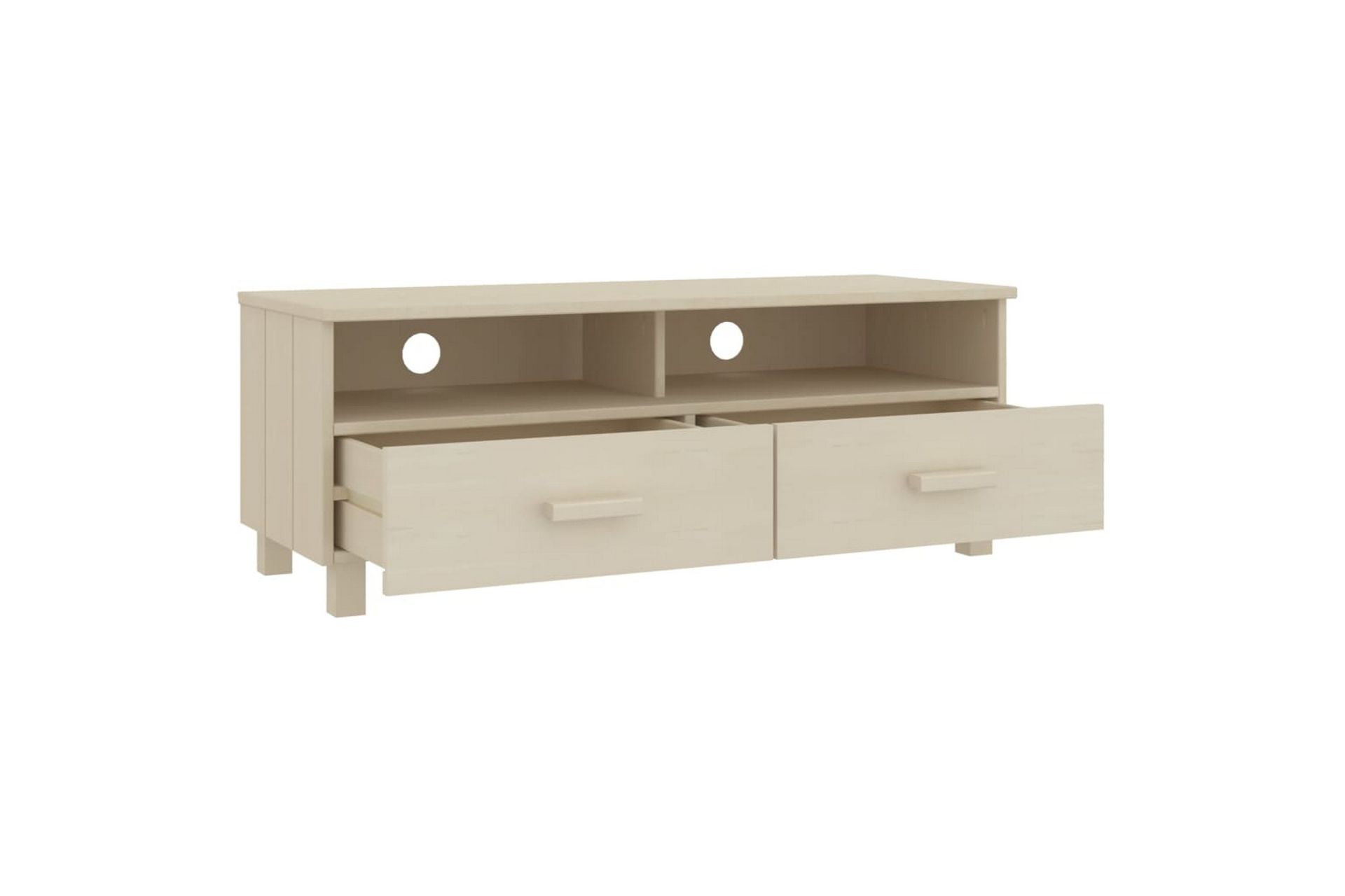 TV-benk honningbrun 106x40x40 cm heltre furu - Brun - Møbler - Mediamøbel & tv møbel - TV-benk & mediabenk