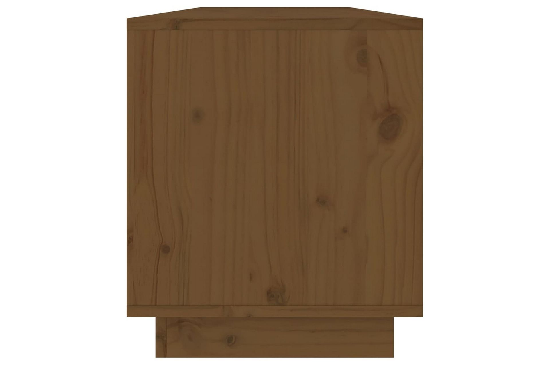 TV-benk honningbrun 110,5x34x40 cm heltre furu - Brun - Møbler - Mediamøbel & tv møbel - TV-benk & mediabenk