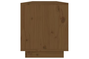 TV-benk honningbrun 110,5x34x40 cm heltre furu - Brun - Møbler - Mediamøbel & tv møbel - TV-benk & mediabenk