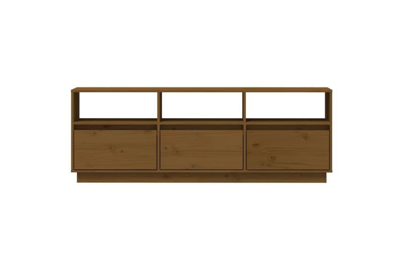 TV-benk honningbrun 140x37x50 cm heltre furu - Brun - Møbler - Mediamøbel & tv møbel - TV-benk & mediabenk
