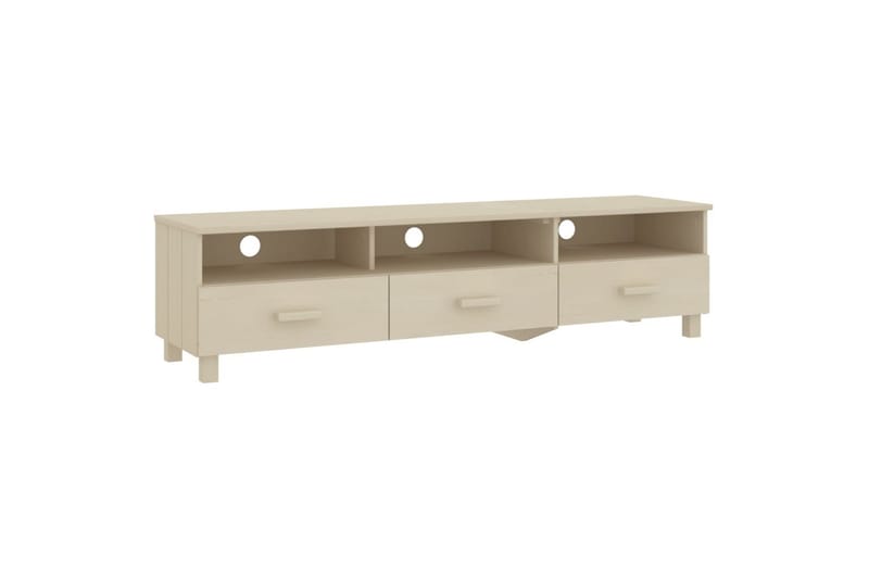 TV-benk honningbrun 158x40x40 cm heltre furu - Brun - TV-benk & mediabenk