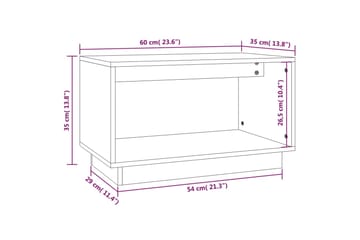 TV-benk honningbrun 60x35x35 cm heltre furu - Brun - Møbler - Mediamøbel & tv møbel - TV-benk & mediabenk