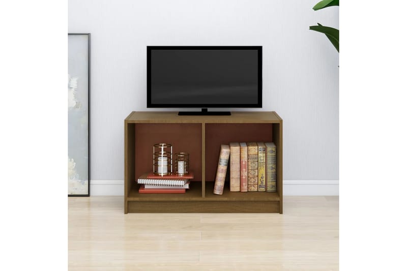 TV-benk honningbrun 70x33x42 cm heltre furu - Brun - TV-benk & mediabenk