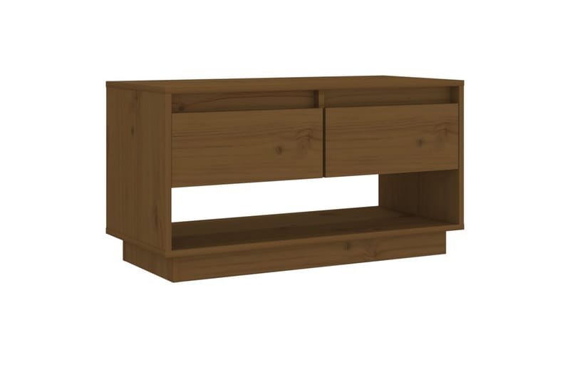 TV-benk honningbrun 74x34x40 cm heltre furu - Brun - TV-benk & mediabenk