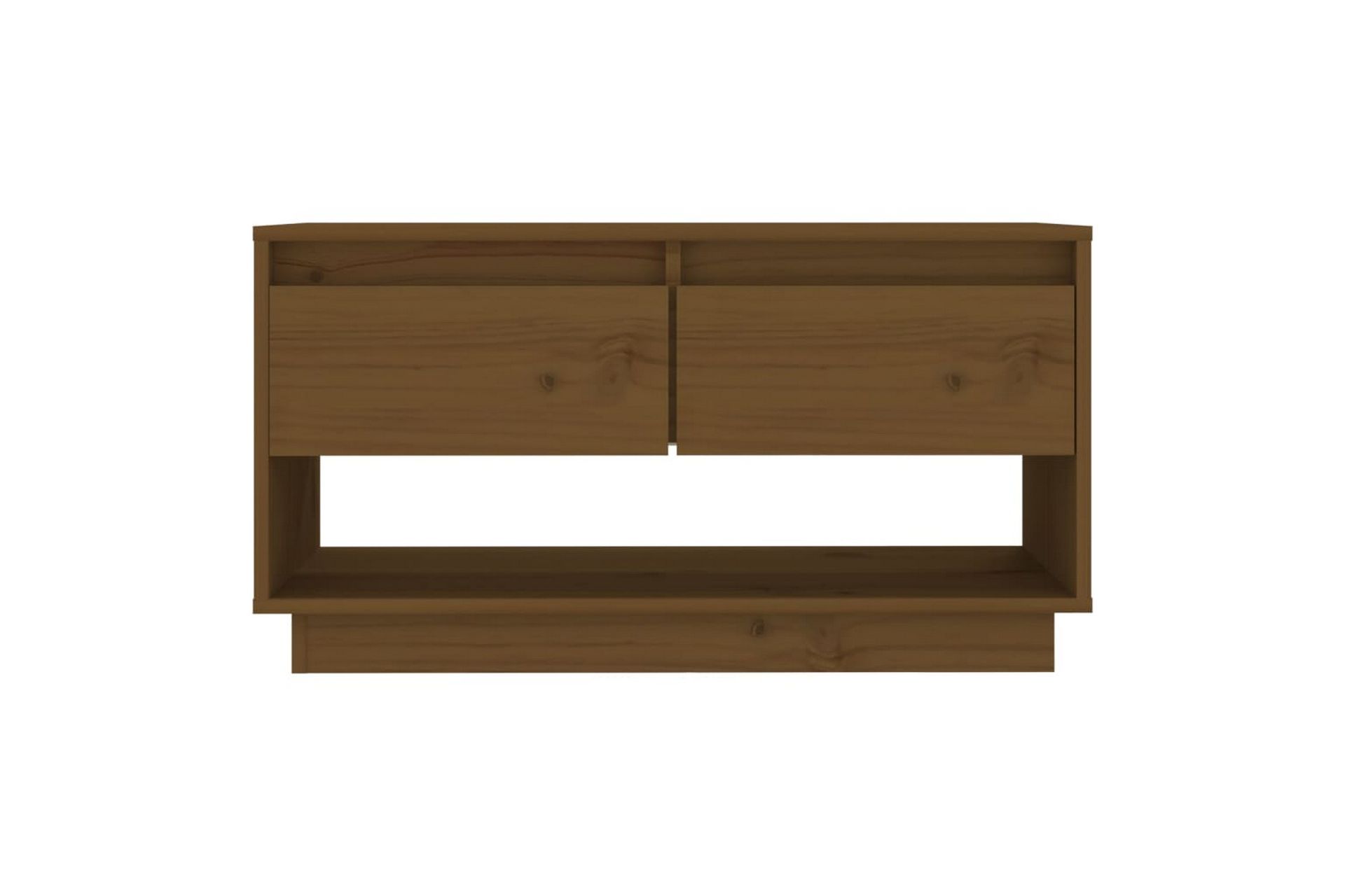 TV-benk honningbrun 74x34x40 cm heltre furu - Brun - Møbler - Mediamøbel & tv møbel - TV-benk & mediabenk