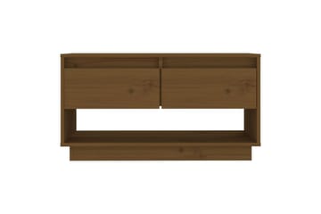 TV-benk honningbrun 74x34x40 cm heltre furu - Brun - Møbler - Mediamøbel & tv møbel - TV-benk & mediabenk