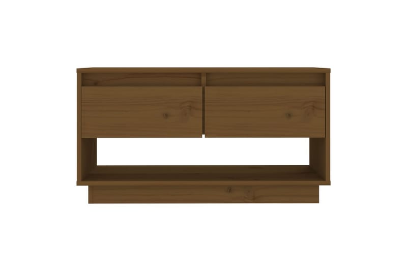 TV-benk honningbrun 74x34x40 cm heltre furu - Brun - Møbler - Mediamøbel & tv møbel - TV-benk & mediabenk