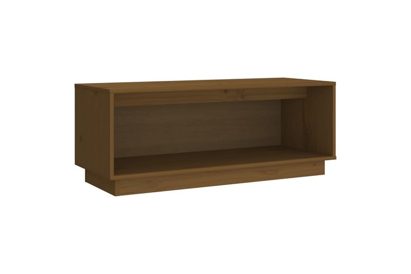 TV-benk honningbrun 90x35x35 cm heltre furu - Brun - TV-benk & mediabenk