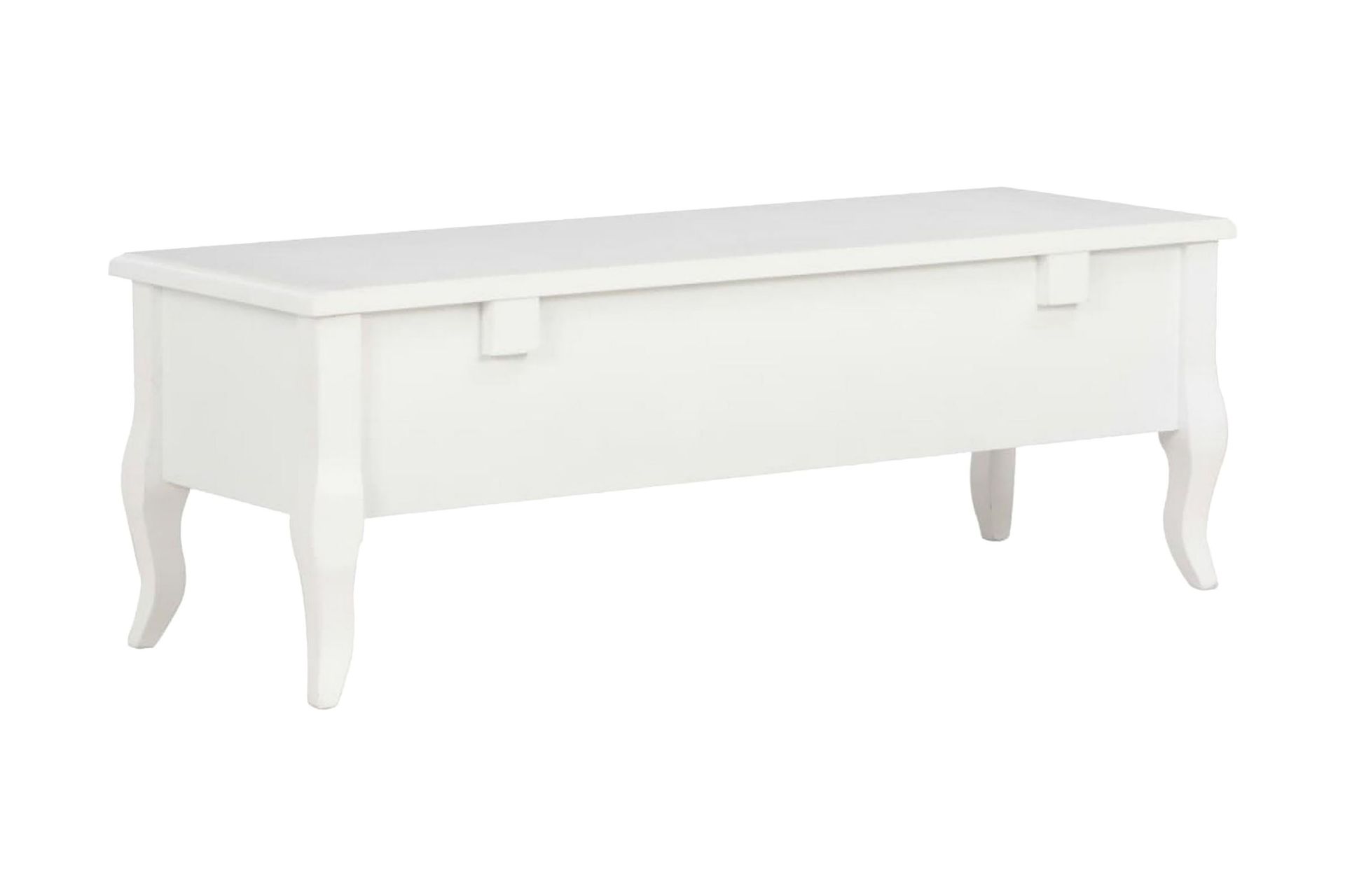TV-benk hvit 100x35x35 cm tre - Hvit - Møbler - Mediamøbel & tv møbel - TV-benk & mediabenk