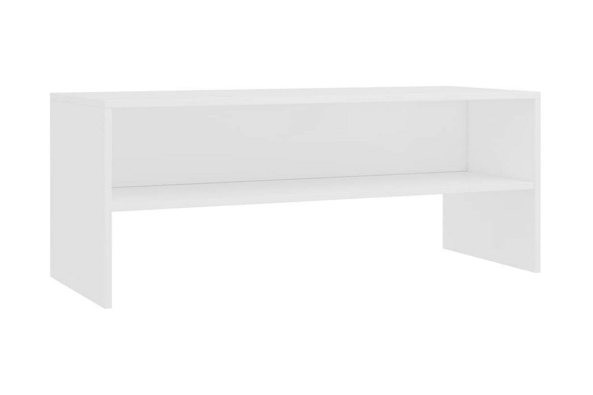 TV-benk hvit 100x40x40 cm sponplate - Hvit - Møbler - Mediamøbel & tv møbel - TV-benk & mediabenk