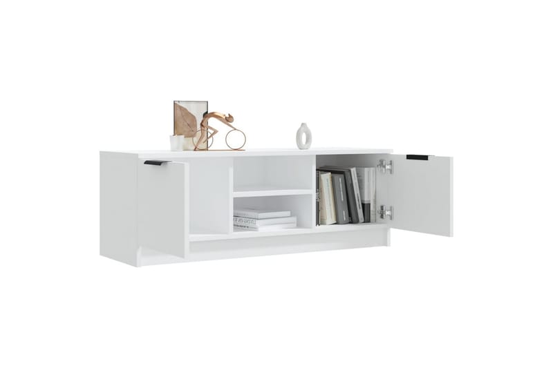 TV-benk hvit 102x35x36,5 cm konstruert tre - Hvit - Møbler - Mediamøbel & tv møbel - TV-benk & mediabenk