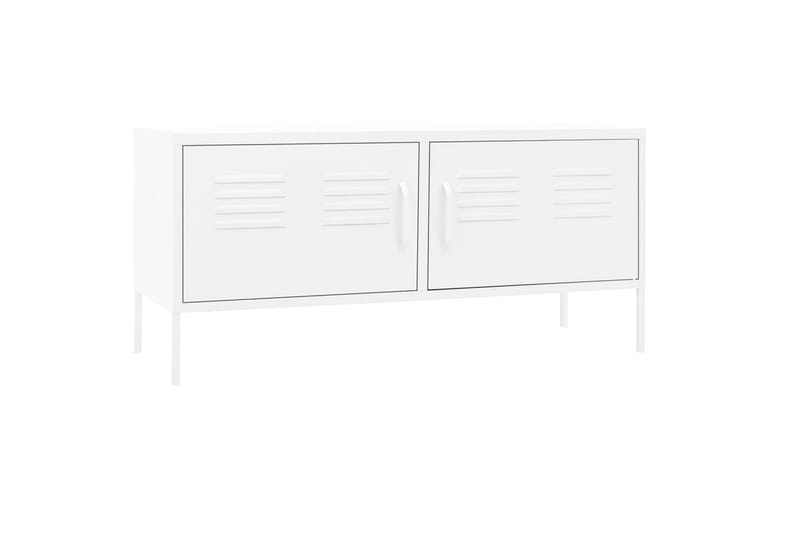 TV-benk hvit 105x35x50 cm stål - Hvit - Møbler - Mediamøbel & tv møbel - TV-benk & mediabenk