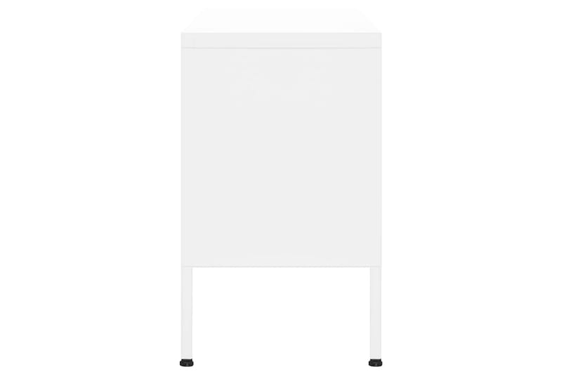 TV-benk hvit 105x35x50 cm stål - Hvit - Møbler - Mediamøbel & tv møbel - TV-benk & mediabenk