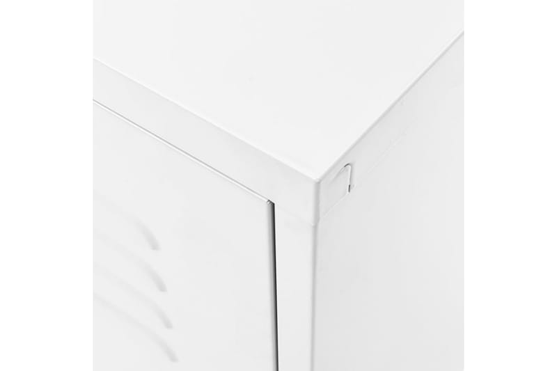 TV-benk hvit 105x35x50 cm stål - Hvit - Møbler - Mediamøbel & tv møbel - TV-benk & mediabenk