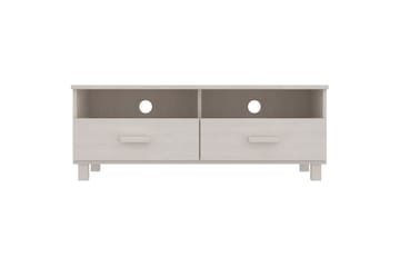 TV-benk hvit 106x40x40 cm heltre furu - Hvit - Møbler - Mediamøbel & tv møbel - TV-benk & mediabenk