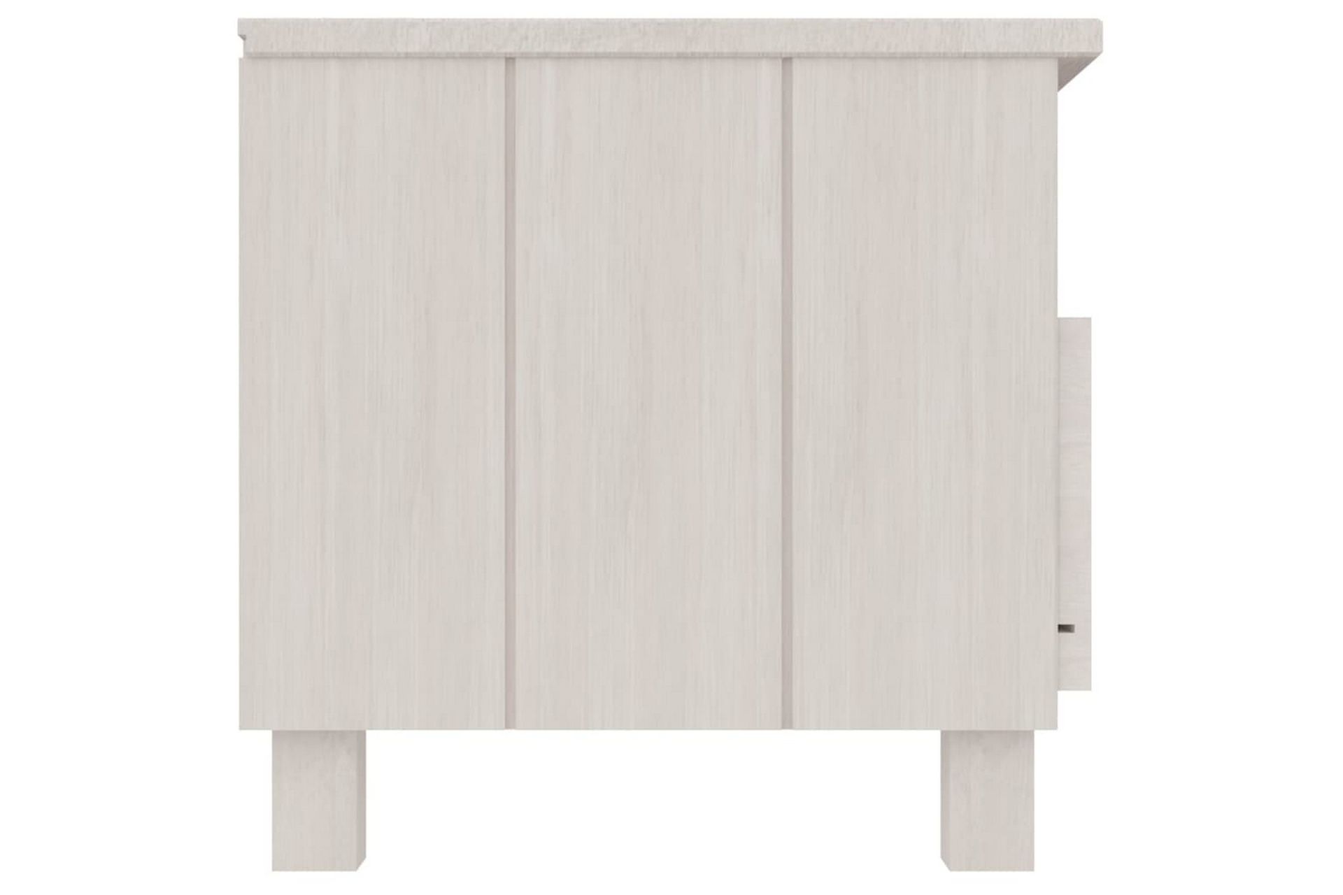 TV-benk hvit 106x40x40 cm heltre furu - Hvit - Møbler - Mediamøbel & tv møbel - TV-benk & mediabenk