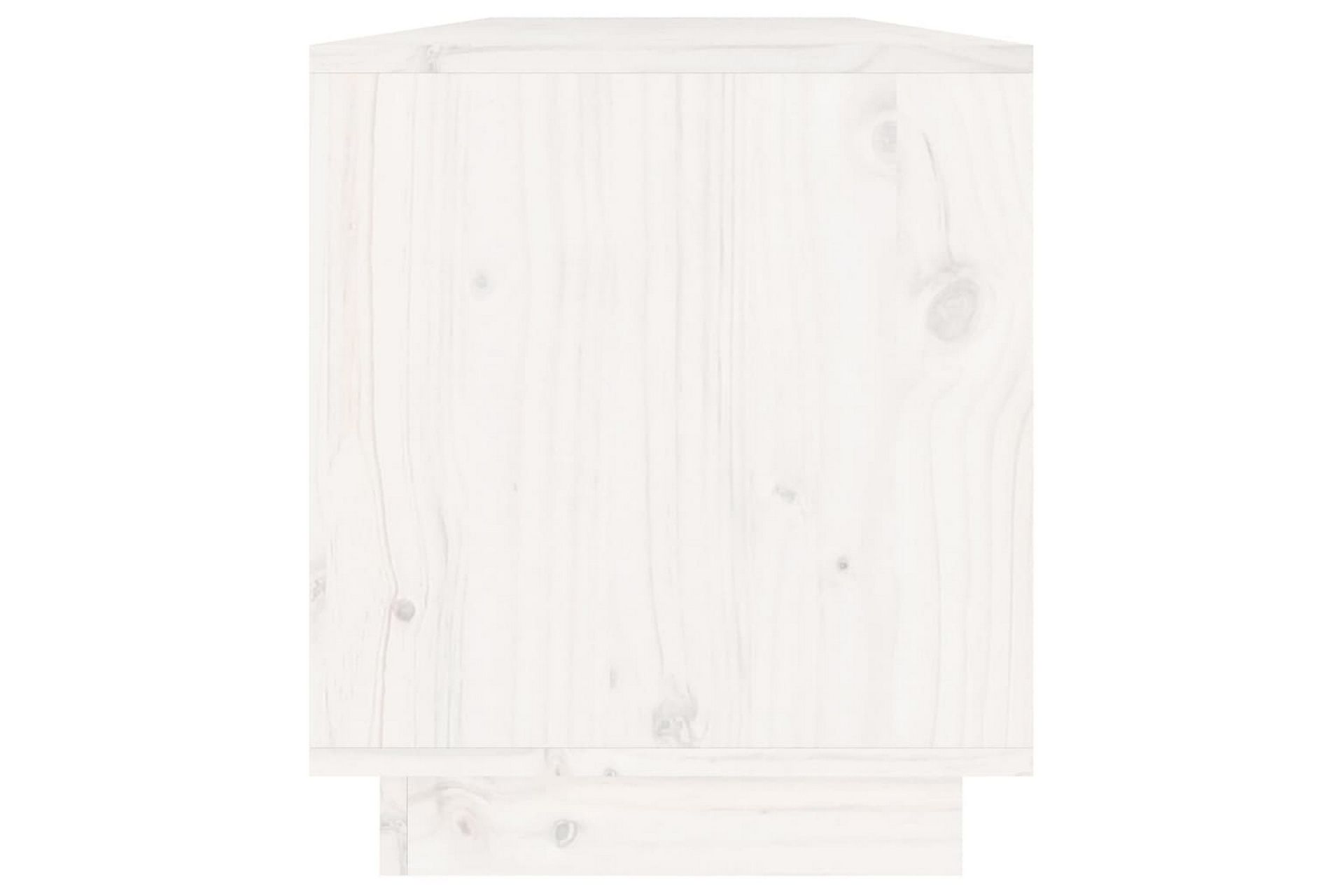 TV-benk hvit 110,5x34x40 cm heltre furu - Hvit - Møbler - Mediamøbel & tv møbel - TV-benk & mediabenk