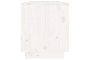 TV-benk hvit 110,5x34x40 cm heltre furu - Hvit - Møbler - Mediamøbel & tv møbel - TV-benk & mediabenk