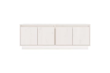 TV-benk hvit 110x34x40 cm heltre furu - Hvit - Møbler - Mediamøbel & tv møbel - TV-benk & mediabenk