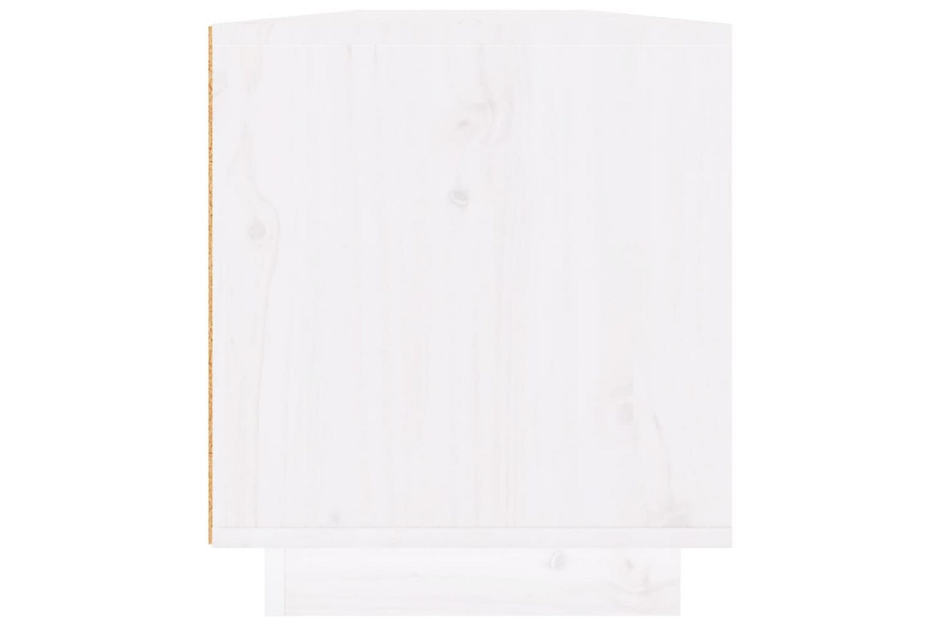 TV-benk hvit 110x34x40 cm heltre furu - Hvit - Møbler - Mediamøbel & tv møbel - TV-benk & mediabenk