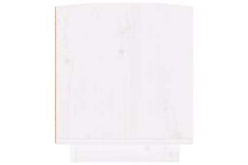 TV-benk hvit 110x34x40 cm heltre furu - Hvit - Møbler - Mediamøbel & tv m�øbel - TV-benk & mediabenk