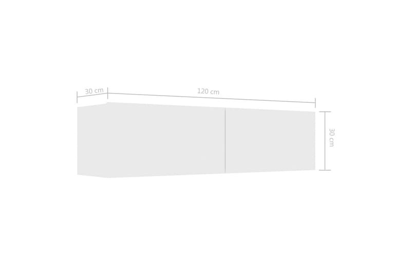 TV-benk hvit 120x30x30 cm sponplate - Møbler - Mediamøbel & tv møbel - TV-benk & mediabenk