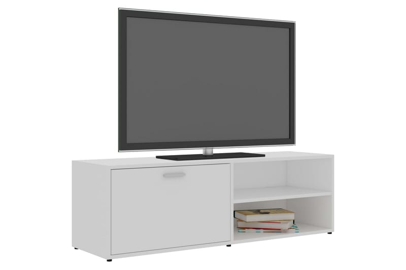 TV-benk hvit 120x34x37 cm sponplate - Hvit - TV-benk & mediabenk