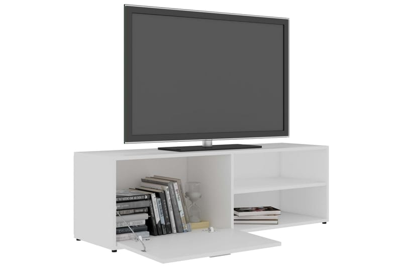 TV-benk hvit 120x34x37 cm sponplate - Hvit - Møbler - Mediamøbel & tv møbel - TV-benk & mediabenk