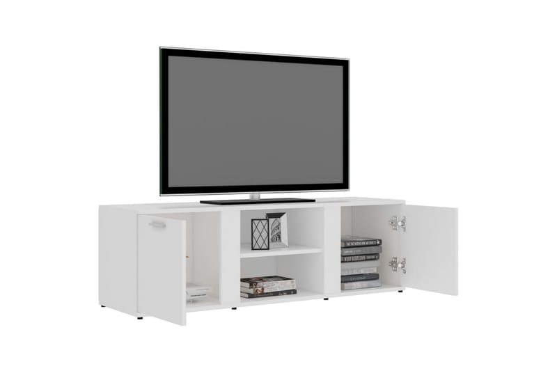 TV-benk hvit 120x34x37 cm sponplate - Hvit - Møbler - Mediamøbel & tv møbel - TV-benk & mediabenk