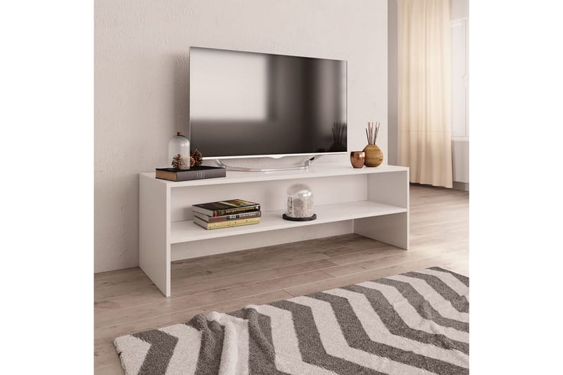 TV-benk hvit 120x40x40 cm sponplate - Hvit - Møbler - Mediamøbel & tv møbel - TV-benk & mediabenk