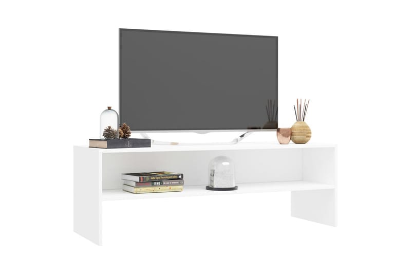 TV-benk hvit 120x40x40 cm sponplate - Hvit - Møbler - Mediamøbel & tv møbel - TV-benk & mediabenk
